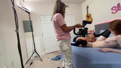 Tattooed Redhead POV Facial Action